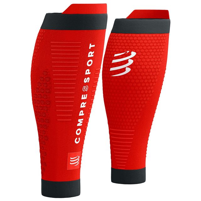 Compressport R2V3 Calf Sleeves Red / Black